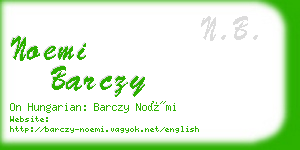 noemi barczy business card